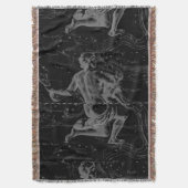 Aquarius Constellation Hevelius circa 1690 Deken (Voorkant Verticaal)