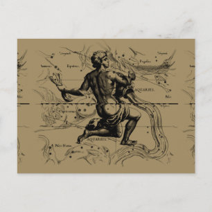 Aquarius Constellation Map door Hevelius Briefkaart