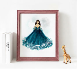 Aquarius Constellation Poster, Minimalist Zodiac Poster