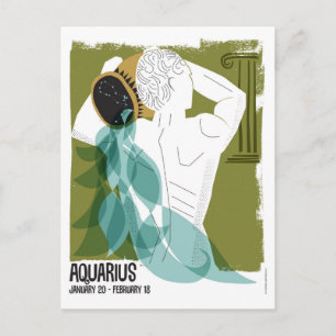 Aquarius de dierentuin van de waterdrager briefkaart