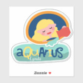 Aquarius de waterdrager dierentuin sticker (Vel)