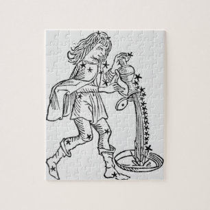 Aquarius (de waterdrager) een voorbeeld uit legpuzzel