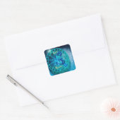 Aquarius de waterdrager Horoscope Vierkante Sticker (Envelop)