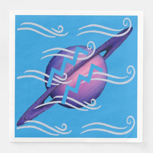 Aquarius diner servetten (Voorkant)
