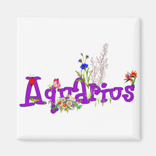Aquarius Flowers Magneet