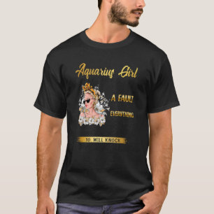 Aquarius Girl Birthday Queen Zodiac Sign Horoscope T-shirt