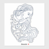 Aquarius Girl Zodiac Sign Sticker (Vel)