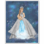 Aquarius Goddess met waterdrager Sticker (Voorkant)