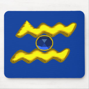 AQUARIUS/GOLD ZODIAC BIRTHDAY JEWEL MUISMAT