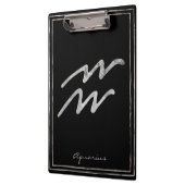 Aquarius hammered zilver gestileerde astrologiesym klembord (Links)