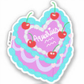 Aquarius Hart Cake Sticker (Voorkant)