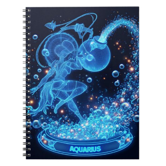 Aquarius Holographique Carnet Zodiac (Devant)