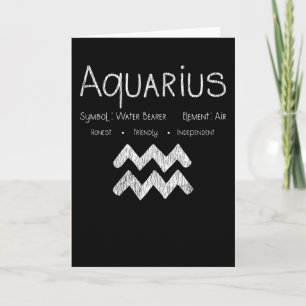 Aquarius Horoscope Astrology Star Sign Birthday Kaart