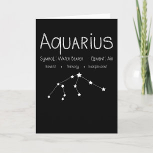 Aquarius Horoscope Astrology Star Sign Birthday Kaart