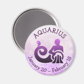 Aquarius Horoscope Astrology Zodiac Sign Magneet (Voorkant / Achterkant)