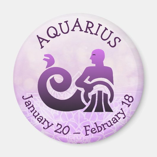 Aquarius Horoscope Astrology Zodiac Sign Magneet (Voorkant)