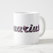 Aquarius in Amethyst Gemstone Extra Grote Beker (Voorkant rechts)