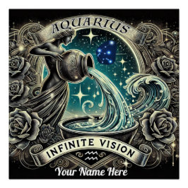 Aquarius "Infinite Vision" Glanzend Poster Perfect Poster