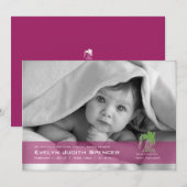 Aquarius le porteur d'eau Faire-part de naissance (Devant / Derrière)