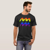 Aquarius Lgbt Zodiac Sign Lgbt Rainbow Pride Gay T-shirt (Voorkant volledig)