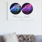 Aquarius Libra Personalized Couples Horoscope Poster