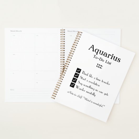 Aquarius - Liste des tâches (Devant avec enveloppe)