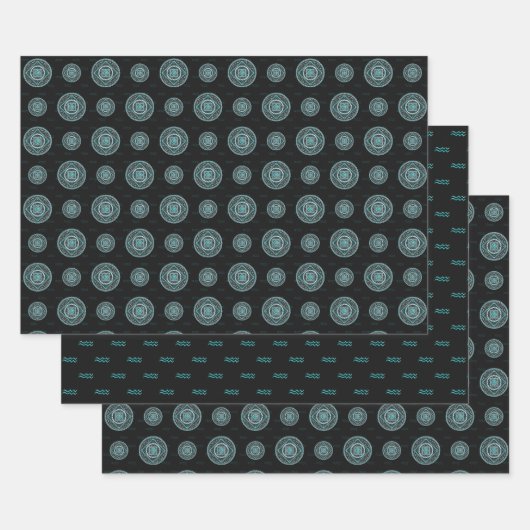 Aquarius Mandala - Papierverzameling voor onmiddel Inpakpapier Vel (Set)