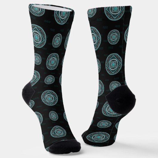 Aquarius Mandala Sokken (Gebogen)
