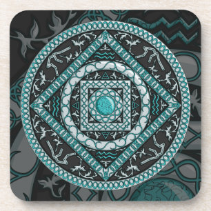 Aquarius Mandala Square Onderzetter