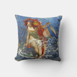 Aquarius Mermaid Gothic Blue Art Kussen