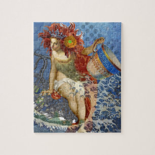 Aquarius Mermaid Gothic Blue Art Legpuzzel
