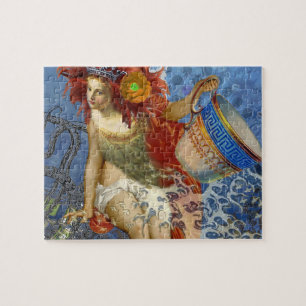 Aquarius Mermaid Gothic Blue Art Legpuzzel