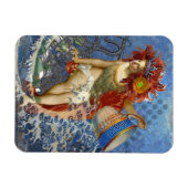Aquarius Mermaid Gothic Blue Art Magneet (Horizontaal)