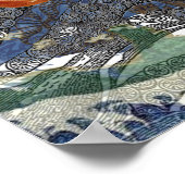 Aquarius Mermaid Gothic Blue Art Poster (Hoek)