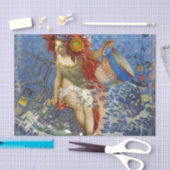 Aquarius Mermaid Gothic Blue Art Tissuepapier (Craft)
