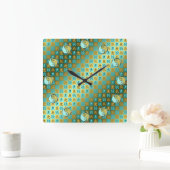 Aquarius & Metal Dragon Vierkante Klok (Huis)