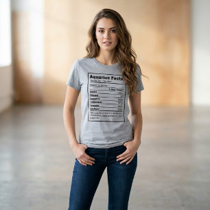 Aquarius Nutrition Fact T-shirt Zodiac