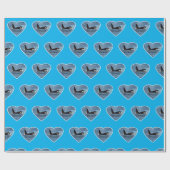 Aquarius Orca Killer Whale Blue Cadeaupapier (Vlak)