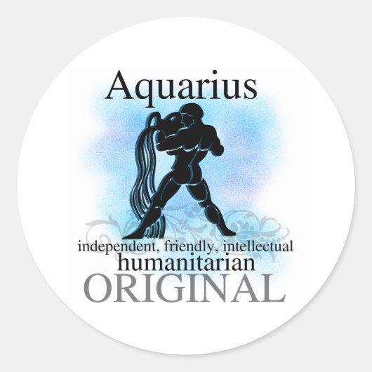 Aquarius over jou ronde sticker (Voorkant)