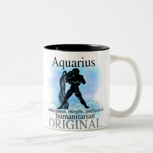 Aquarius over jou tweekleurige koffiemok