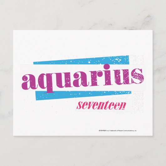 Aquarius Paars Briefkaart (Voorkant)