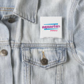 Aquarius Paars Vierkante Button 5,1 Cm (In situ)