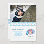 Aquarius Photo Anniversaire Fête Invitation (Devant / Derrière)