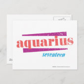 Aquarius Pink Briefkaart (Voorkant / Achterkant)
