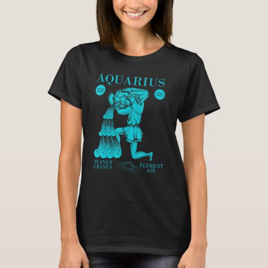 Aquarius Planet Uranus Element Air T-shirt (Voorkant)