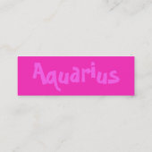 Aquarius-profielkaart Mini Visitekaartje (Achterkant)