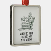 Aquarius Pun Wise Cat Zodiac Christmas Ornament  (Rechts)