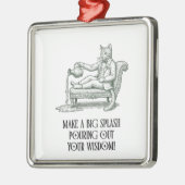 Aquarius Pun Wise Cat Zodiac Christmas Ornament  (Links)
