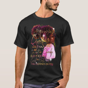 Aquarius Queen Sweet als Snoep Birthday voor Black T-shirt
