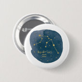 Aquarius Ronde Button 5,7 Cm (Voorkant /achterkant)